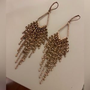 Vera Wang Gold Rhinestone earrings
